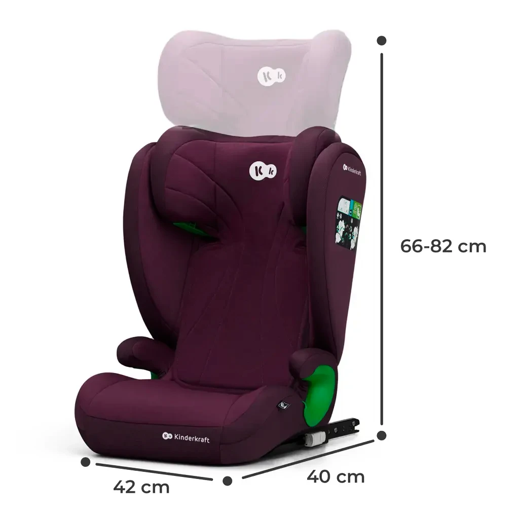 Autostoeltje Kinderkraft Junior Fix 2 i-Size 100-150 cm Cherry Pearl
