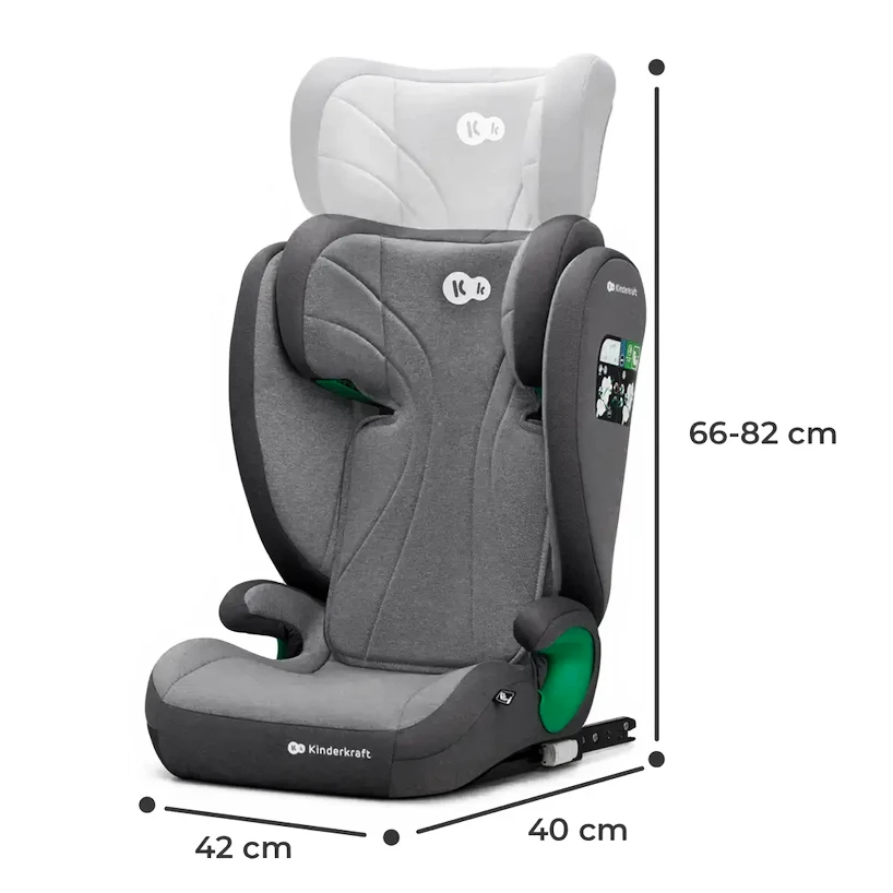 Autostoeltje Kinderkraft Junior Fix 2 i-Size 100-150 cm Rocket Grey