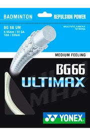 Badminton besnaring Yonex BG 66 Ultimax White (0.65 mm)