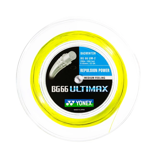 Badminton besnaring Yonex  BG 66 Ultimax Yellow (0.65 mm) -  200 m