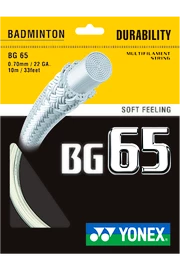 Badminton besnaring Yonex Micron BG65 White (0.70 mm)