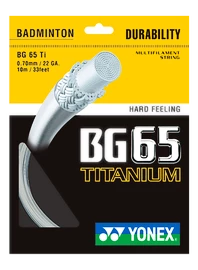 Badminton besnaring Yonex Micron BG65Ti White (0.70 mm)