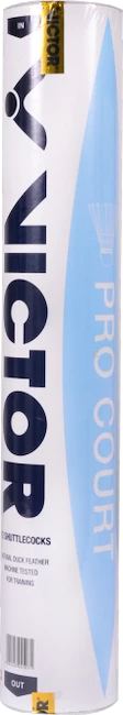 Badminton shuttles Victor  Pro Court (12 Pack)  snelheid 77 (tot 11-21°C)