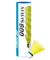 Badminton shuttles Yonex  Mavis 600 Yellow (6 Pack)  blauwe streep (tot 11-21°C)