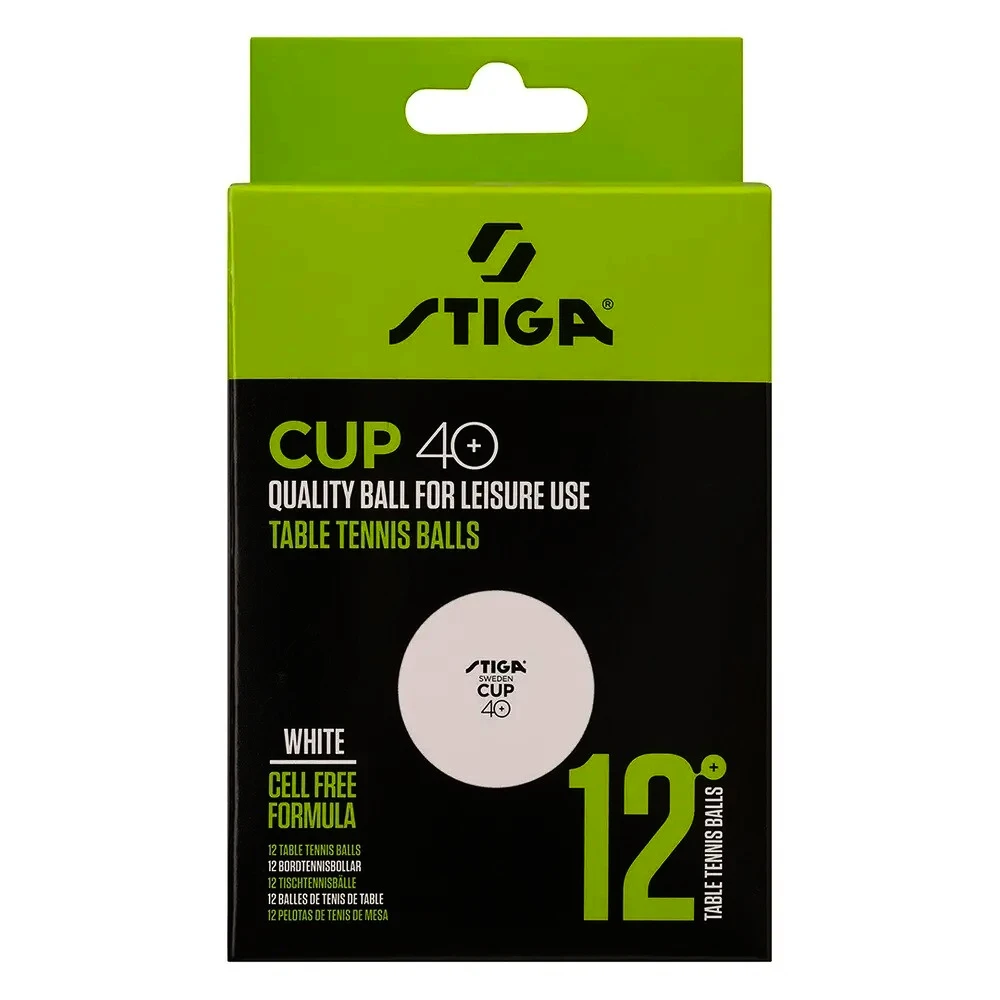 Ballen Stiga  Cup 40+ ABS White 12 Pack
