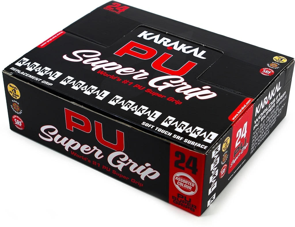 Basis grip Karakal  PU Super Grip Box 24 Pcs. Assorted