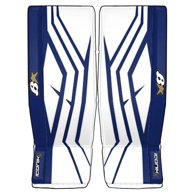 Beenbeschermers BRIAN'S Iconik X White/Blue Senior 36 + 1 inch