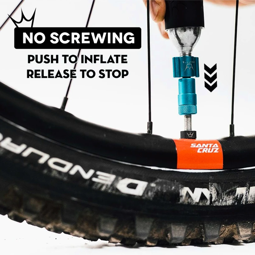 CO2-pompkop met patroonset PEATY'S  Road & gravel (16g) - black (ppr-hti-rag-blk-12)
