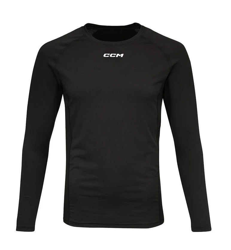 Compressie T-shirt CCM  Compression LS Top Black Junior S