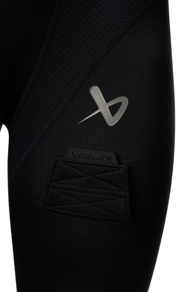 Compressiebroek met kruisbeschermer Bauer  Womens PRO Jill Pant Black Senior
