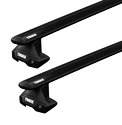 Dakdrager Thule met EVO WingBar Zwart Chevrolet Silverado 4-Dr Crew-cab met kaal dak 14-18