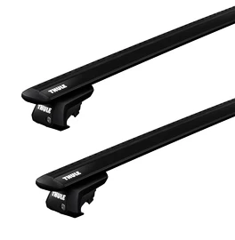 Dakdrager Thule met EVO WingBar Zwart Chevrolet Tahoe 5-Dr SUV met dakrails 00-06