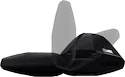 Dakdrager Thule met EVO WingBar Zwart Ford Ranger (T6) 4-Dr Double-cab met dakrails 11-22