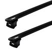 Dakdrager Thule met EVO WingBar Zwart Jeep Compass 5-Dr SUV met vaste punten 07-10