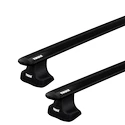 Dakdrager Thule met EVO WingBar Zwart Mazda 323 Protegé 4-Dr Sedan met kaal dak 98-03