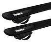 Dakdrager Thule met EVO WingBar Zwart Toyota Avensis 5-Dr Estate met dakrails 01-02