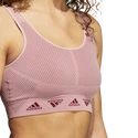 Dames bh adidas  Aeroknit Light Support Bra Legacy Burgundy