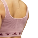 Dames bh adidas  Aeroknit Light Support Bra Legacy Burgundy