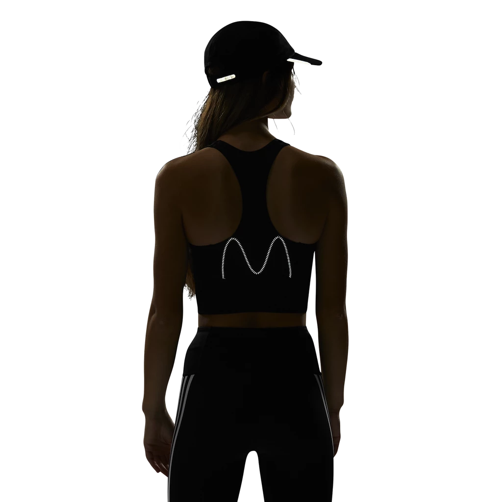 Dames bh adidas  Running Medium-Support Pocket Black