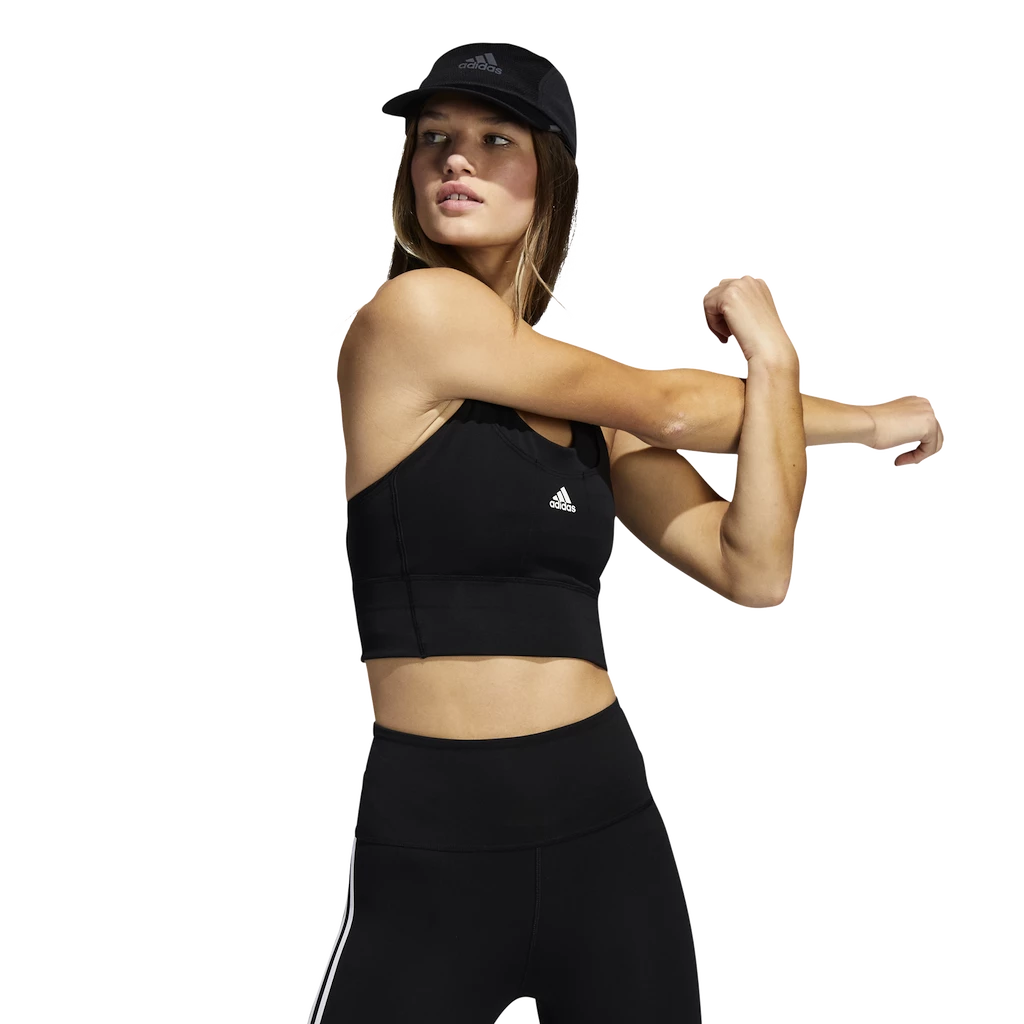 Dames bh adidas  Running Medium-Support Pocket Black