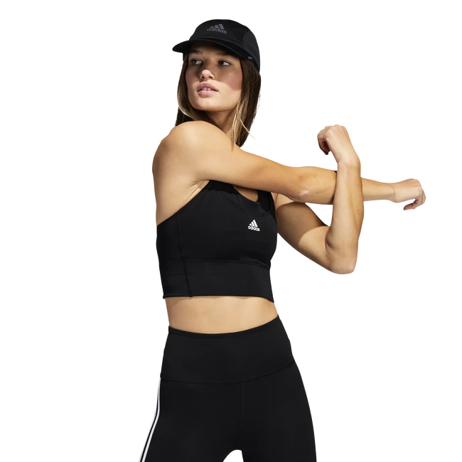 Dames bh adidas  Running Medium-Support Pocket Black