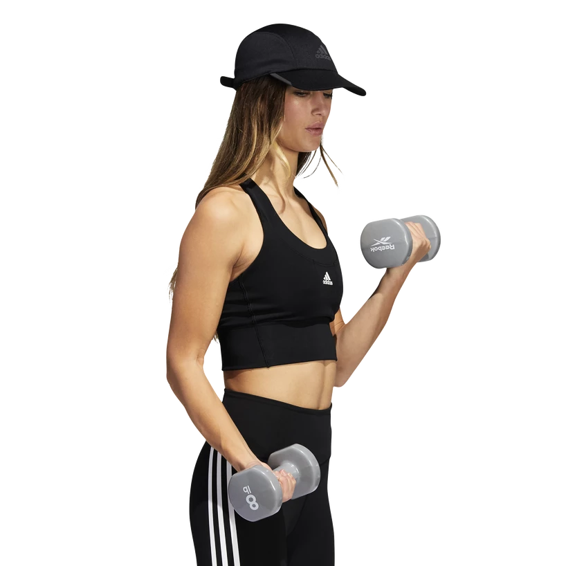 Dames bh adidas  Running Medium-Support Pocket Black