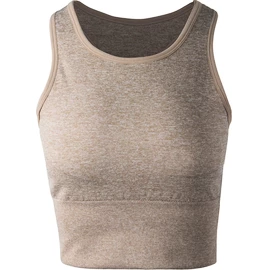 Dames bh Endurance Flowee Seamless Sports Bra Warm Taupe