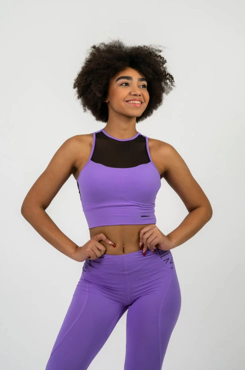 Dames bh Nebbia  FIT Activewear Padded Sports Bra purple