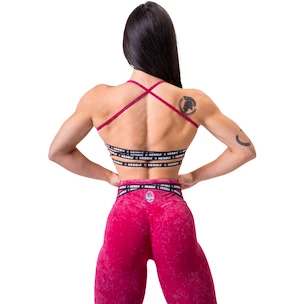 Dames bh Nebbia NEBBIA x OLYMPIA Washed Open Back Sports Bra LEGACY 779 red