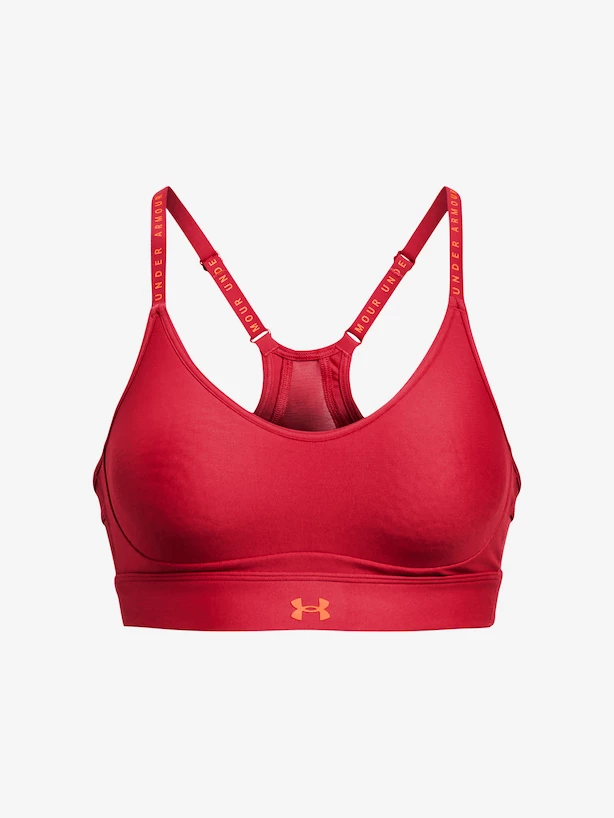 Dames bh Under Armour  Infinity Covered Low-RED