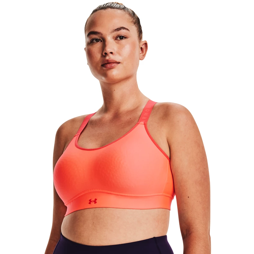 Dames bh Under Armour  Infinity Mid Covered-ORG L