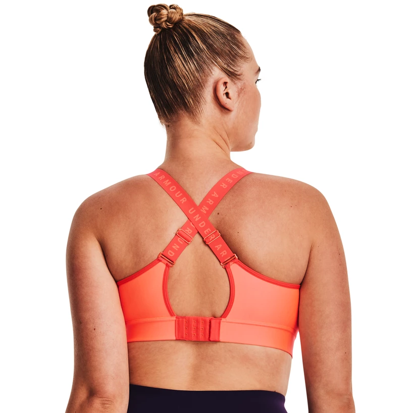 Dames bh Under Armour  Infinity Mid Covered-ORG L