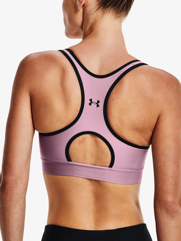 Dames bh Under Armour   Mid Keyhole Graphic-PNK S