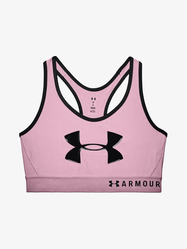 Dames bh Under Armour   Mid Keyhole Graphic-PNK S