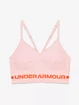 Dames bh Under Armour  Seamless Low Long Htr Bra pink Beta Tint