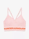 Dames bh Under Armour  Seamless Low Long Htr Bra pink Beta Tint