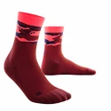 Dames compressiesokken CEP Camocloud Mid Cut Pink/Peacot