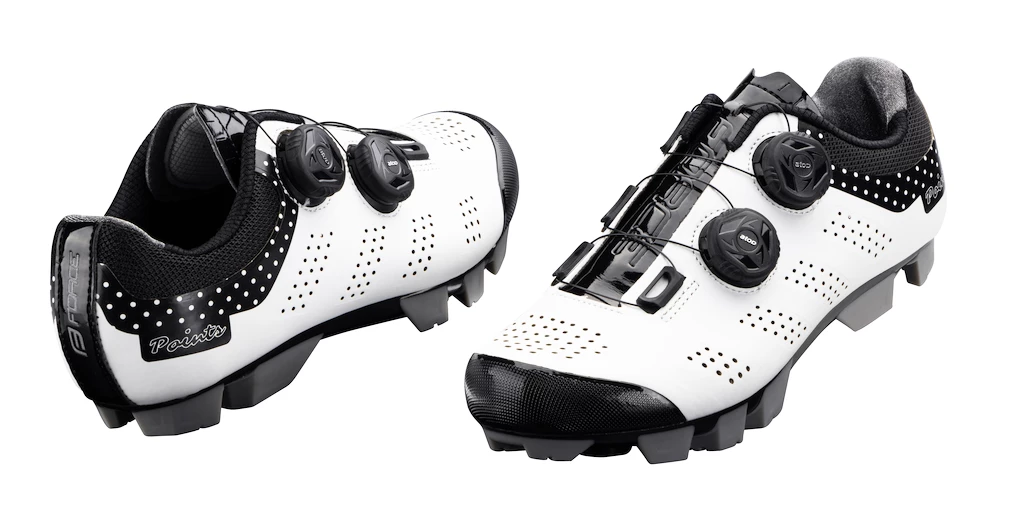 Dames fietsschoenen Force  MTB Points White/Black