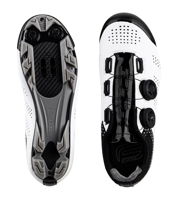 Dames fietsschoenen Force  MTB Points White/Black