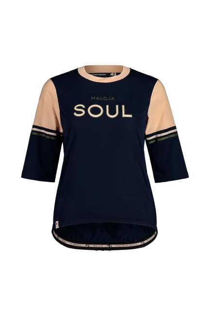 Dames fietsshirt Maloja   KastanieM blue S