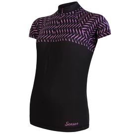 Dames fietsshirt Sensor Cyklo Wave Black