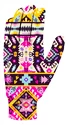 Dames handschoenen Crazy Idea  GLOVES TOUCH WOMAN PRINT ETHNIC