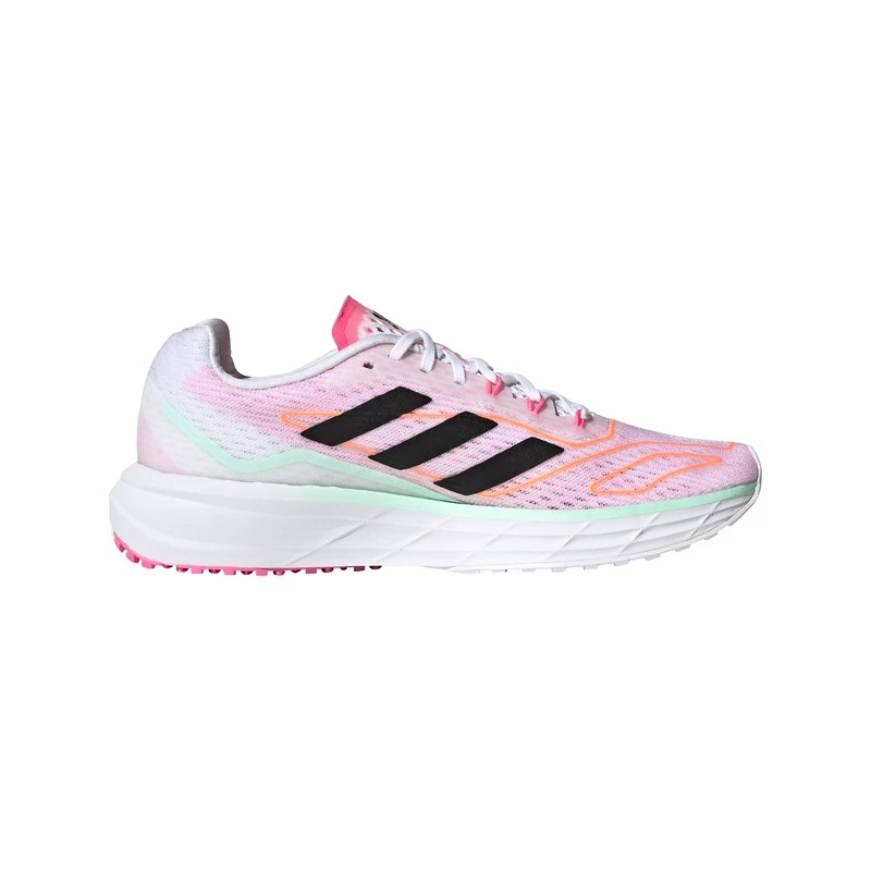 Dames hardloopschoenen adidas SL 20.2 Summer Ready white/pink  UK 8