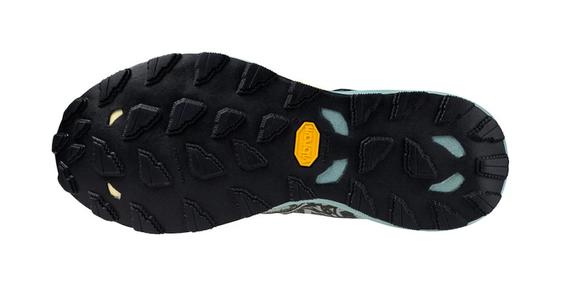 Dames hardloopschoenen Mizuno  Wave Daichi 8 Aquifer/Black Oyster/Sunshine  UK 5,5