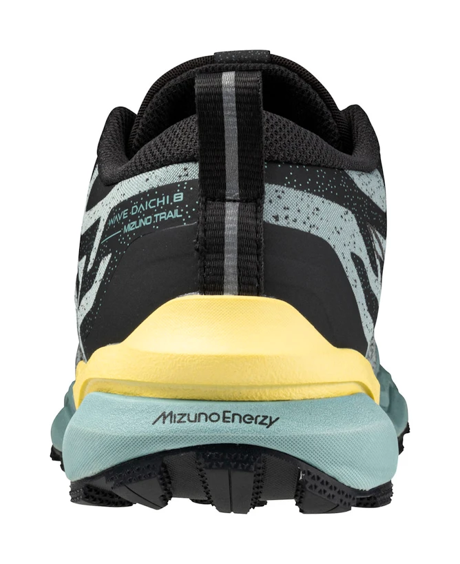 Dames hardloopschoenen Mizuno  Wave Daichi 8 Aquifer/Black Oyster/Sunshine  UK 5,5
