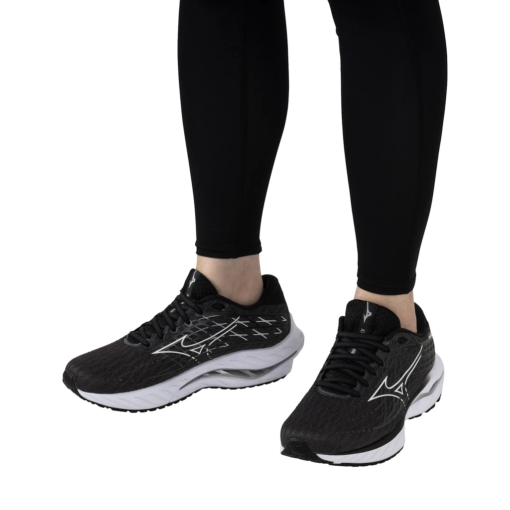 Dames hardloopschoenen Mizuno  Wave Inspire 20 Ebony/White/Black