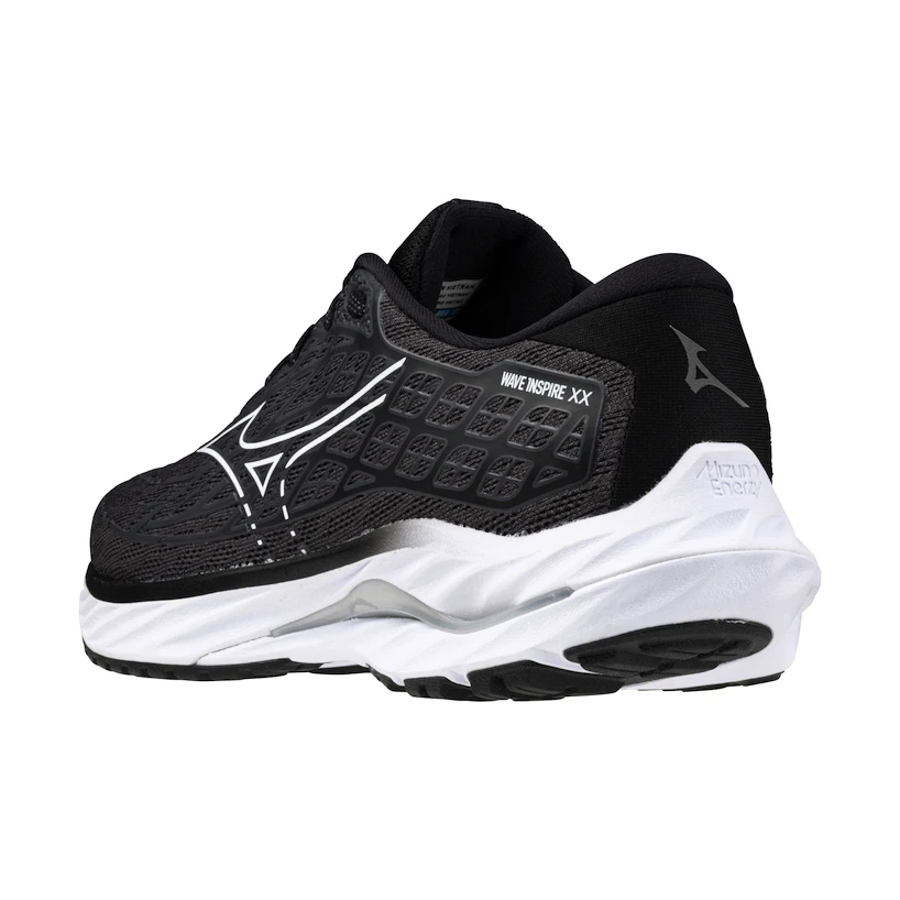 Dames hardloopschoenen Mizuno  Wave Inspire 20 Ebony/White/Black  UK 4