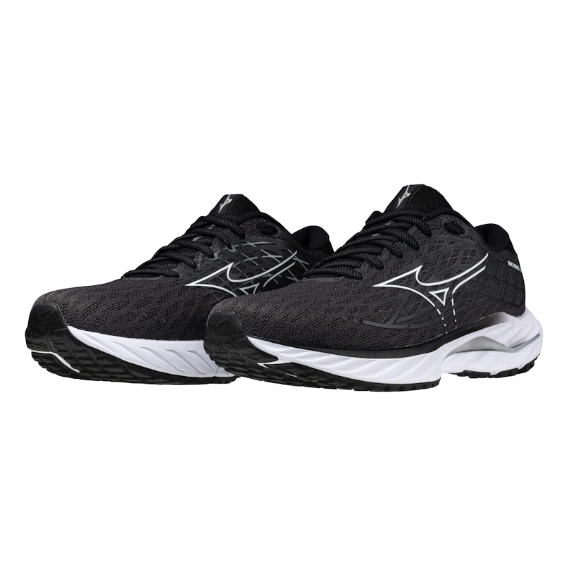Dames hardloopschoenen Mizuno  Wave Inspire 20 Ebony/White/Black  UK 4