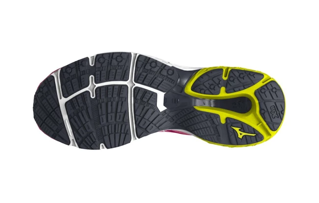Dames hardloopschoenen Mizuno  Wave Prodigy 5 Vivid Pink/Snow White/Sulphur Spring