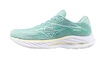 Dames hardloopschoenen Mizuno Wave Rider 27 Eggshell Blue/White/Anise Flower